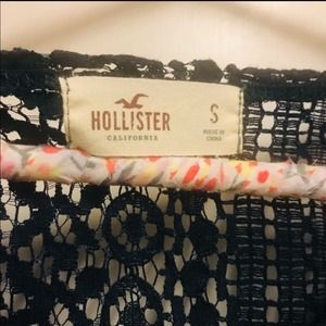 Hollister Knit Lace Sweater Navy Size Extra Small